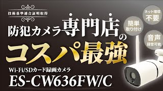 防犯カメラ｜コスパ最強・Wi-Fi/SDカード録画カメラのご紹介（型番：ES-CW636FW/C）【防犯カメラ専門販売店/施工店・エレックスシステム】