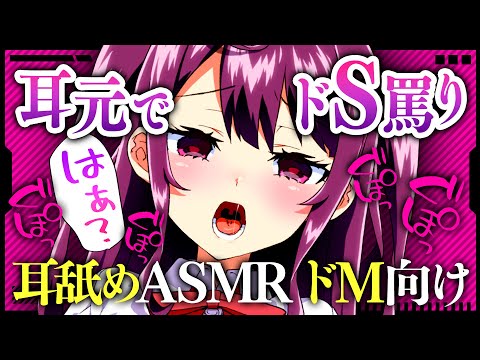 【耳舐めASMR/ドM向け】カースト上位JKが耳元でドS罵りしながら耳を舐めるASMR【罵倒/囁き/耳ふー/吐息】【VTuber/羽瀬りのん】