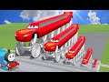 TRANSPORTING PIXAR CARS & FRUITS WITH COLORED & JOHN DEERE vs CLAAS vs TRACTORS - BeamNG.drive #962