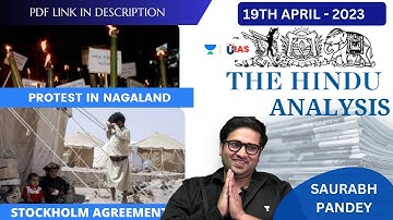 The Hindu Newspaper Editorial Analysis | 19th April 2023 | U IAS I Saurabh Pandey #thehinduanalysis