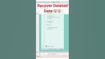 How to Recover Deleted Data in #googlesheets #googlesheetstips #googlesheettutorial