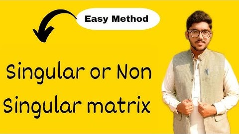 Singular or Non Singular matrix | 9th math chapter 1|100% working 2024 |