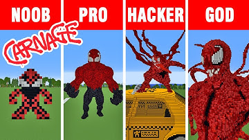 Minecraft NOOB vs PRO vs HACKER vs GOD: BUILDING VENOM 2: LET THERE BE CARNAGE in Minecraft