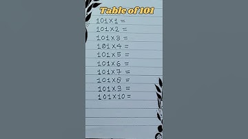 Table of 101 #shorts #shortvideo #shortsfeed