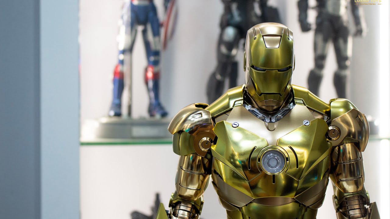 開封品　ホットトイズ　ヒューリー UNBOX HOT TOYS #QS024 - IRON MAN IRON MAN MARK III (GOLDEN COLOR