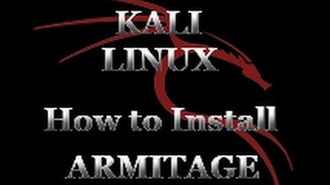 Kali linux - How to install Armitage