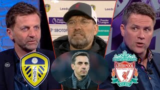 Leeds vs Liverpool 1-1 Jurgen Klopp Was Not Happy With Gary Neville&#39;s Comments Made About Liverpool🤬