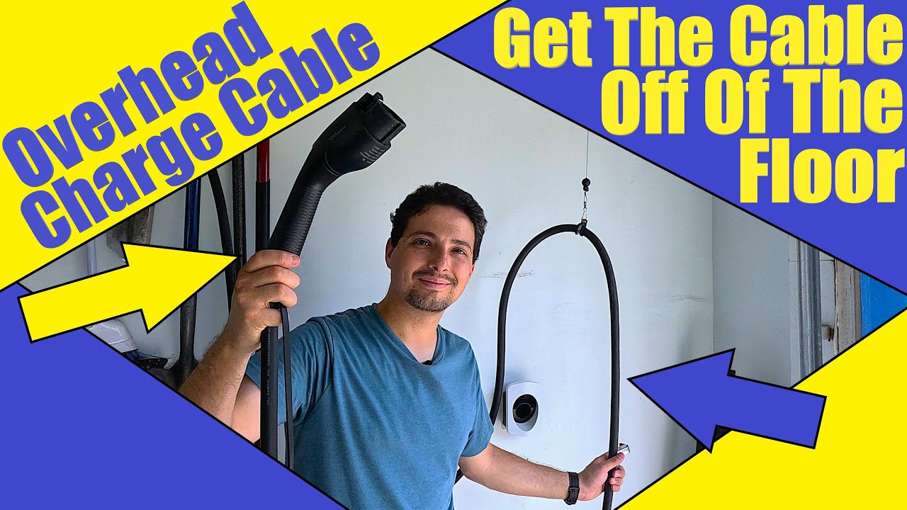 Моё новое решение для подвесного кабеля для зарядки электромобиля | Держите кабель подальше от пола