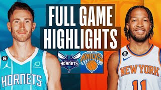 HORNETS at KNICKS | NBA FULL GAME HIGHLIGHTS | October 26, 2022