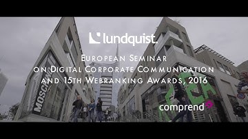 2016 Lundquist European Seminar on Digital Corporate Communications and 15th Webranking by Comprend