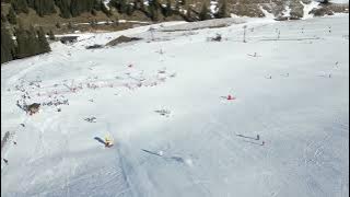 Drone footage of Henry (Jef) skiing in Thollon - Feb 2024