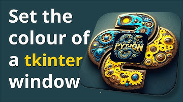 Set the background colour of a tkinter window