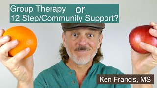 Therapy Groups or 12 Step / Community Support Meetings???