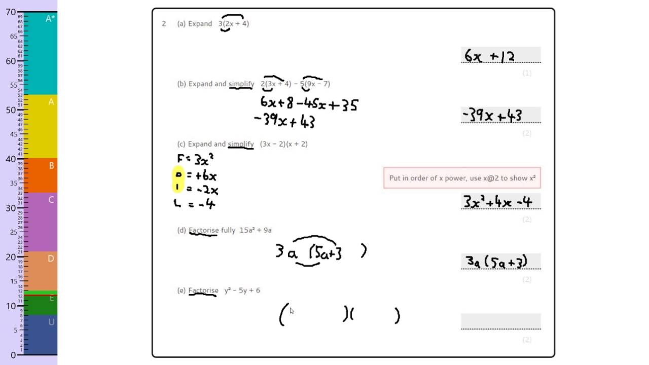 16 Aqa Maths Gcse Predicted Paper For Higher Paper 1 Non Calculator Exam 4365 1h May 16 Youtube