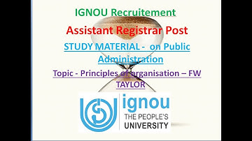 IGNOU ASSISTANT REGISTRAR 2021 EXAM - PUBLIC ADMINISTRATION