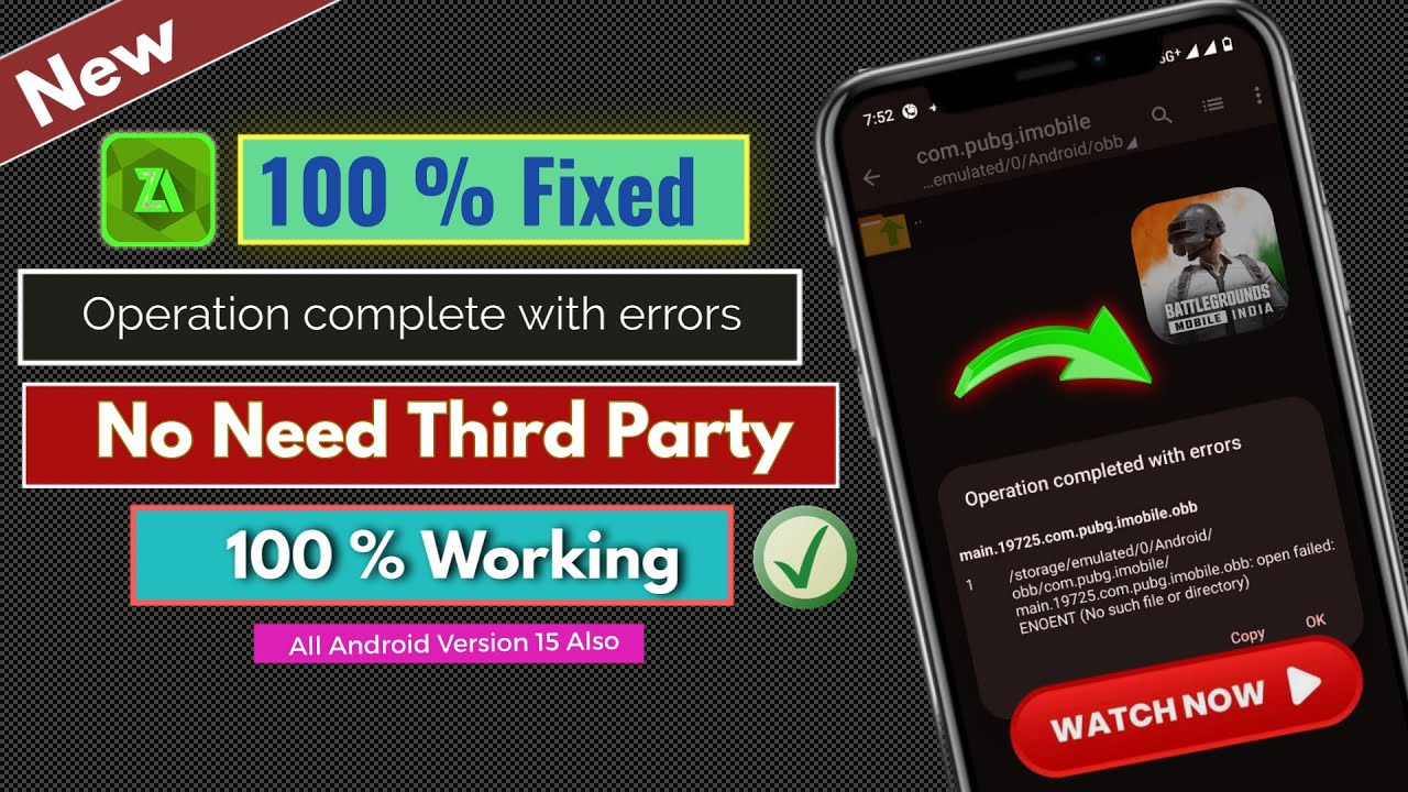 Operation complete with errors | Fix Operation complete with errors ...