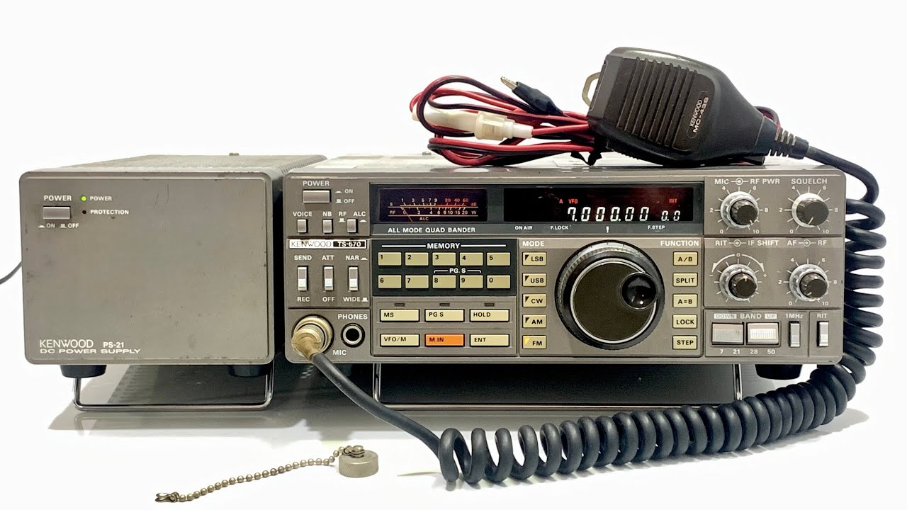 KENWOOD TS-670 HF/50MHz ✨Kenwood TS-670 HF/50MHz 12/7W + PS-21 AC 220V 4A Duzbuk