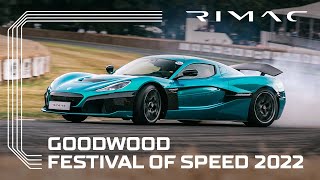 Rimac Nevera sideways action at Goodwood Festival of Speed 2022