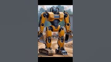 Construction Robot Transforms Into CAT Excavator 🏗️⚙️ #Shorts #Transformers #AI