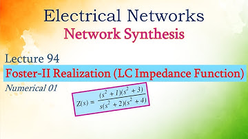 Lecture 94 Foster-II Realization (LC Impedance Function)