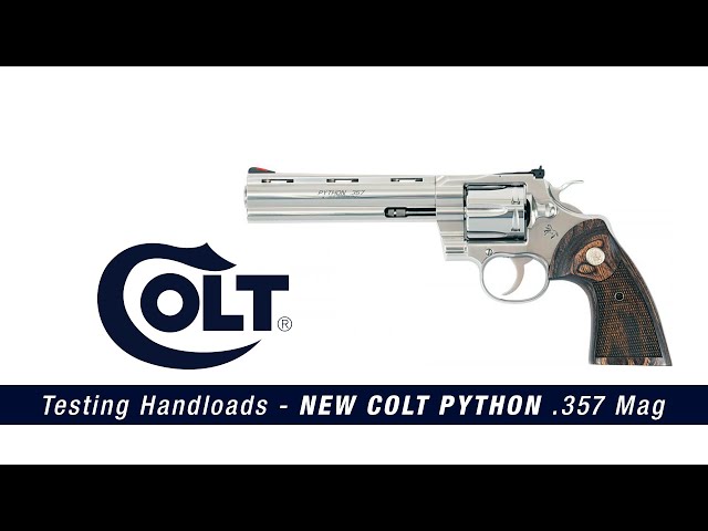 Testing Handloads in the new Colt Python  357 Mag class=