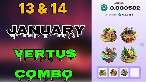 Vertus daily combo today 13 January | vertus combo today | Vertus today Combo | #vertus |