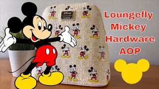 Loungefly Disney Mickey Mouse Hardware All Over Print Backpack