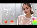 4K Bikini Lingerie Try On Haul New Amazing Transparent Lingerie See Through Dress With Mariana 