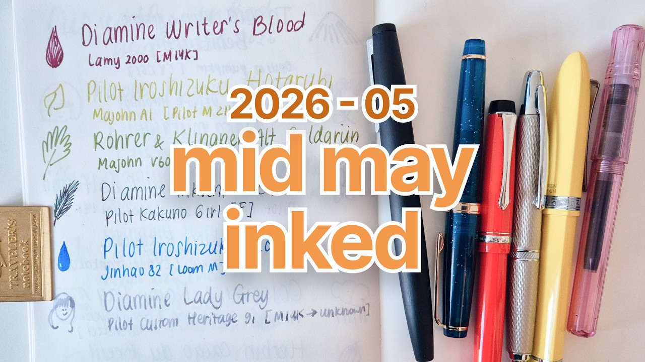 Inked mid May | Inking the classics: Diamine, Pilot Iroshizuku