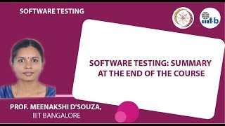 Software Testing: Summary at the End of the Course