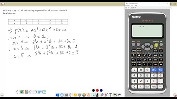 Giải tích số - Phương pháp tính, cách xây dựng đa thức nội suy Lagrange bằng máy tính (P1)