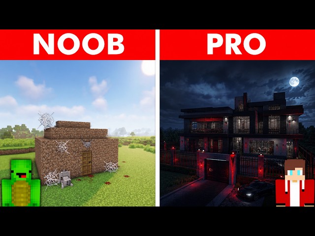 Minecraft NOOB vs PRO: KILLER HOUSE BUILD CHALLENGE