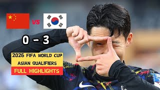 CHINA VS KOREA ｜ 2026 FIFA World Cup Asian Qualifiers | Full Game Highlights 