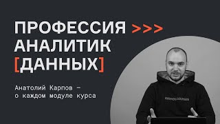 Анатолий Карпов – о каждом модуле курса «Аналитик данных»