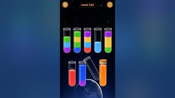 Water Sort Game Level - 135 Without Boosters | Puzzle Games #entertainment #puzzle #games