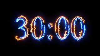 30 Minute Timer - 1800 seconds Timer - Clean & Simple [ELECTRIC]