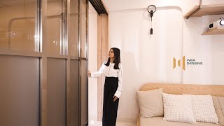 3BHK Premium Interiors | Modern Minimal Theme at Mana Capitol, Bengaluru | Aristo Sliding Partition