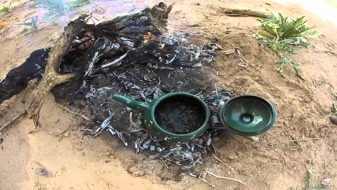Preparing tea in the Sahara desert step 1 YouTube