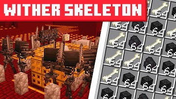 Minecraft Wither Skeleton Farm 1.21.10+ - NO WITHER ROSES - EASY DESIGN