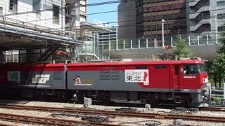 JR貨物　EH500-25牽引　3086ﾚ　新宿駅通過　2012/09/09