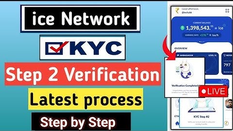ice network KYC Verification | ice network KYC kaise kare | ice network KYC step 2 | ice coin price