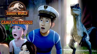 Blue Meets The Crew Juric World Camp Cretaceous Netflix