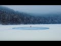 Figure skating on the only volcanic lake in Central and Eastern Europe