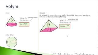 Matematik 1b  Sammanfattning  Kapitel 4  Geometri