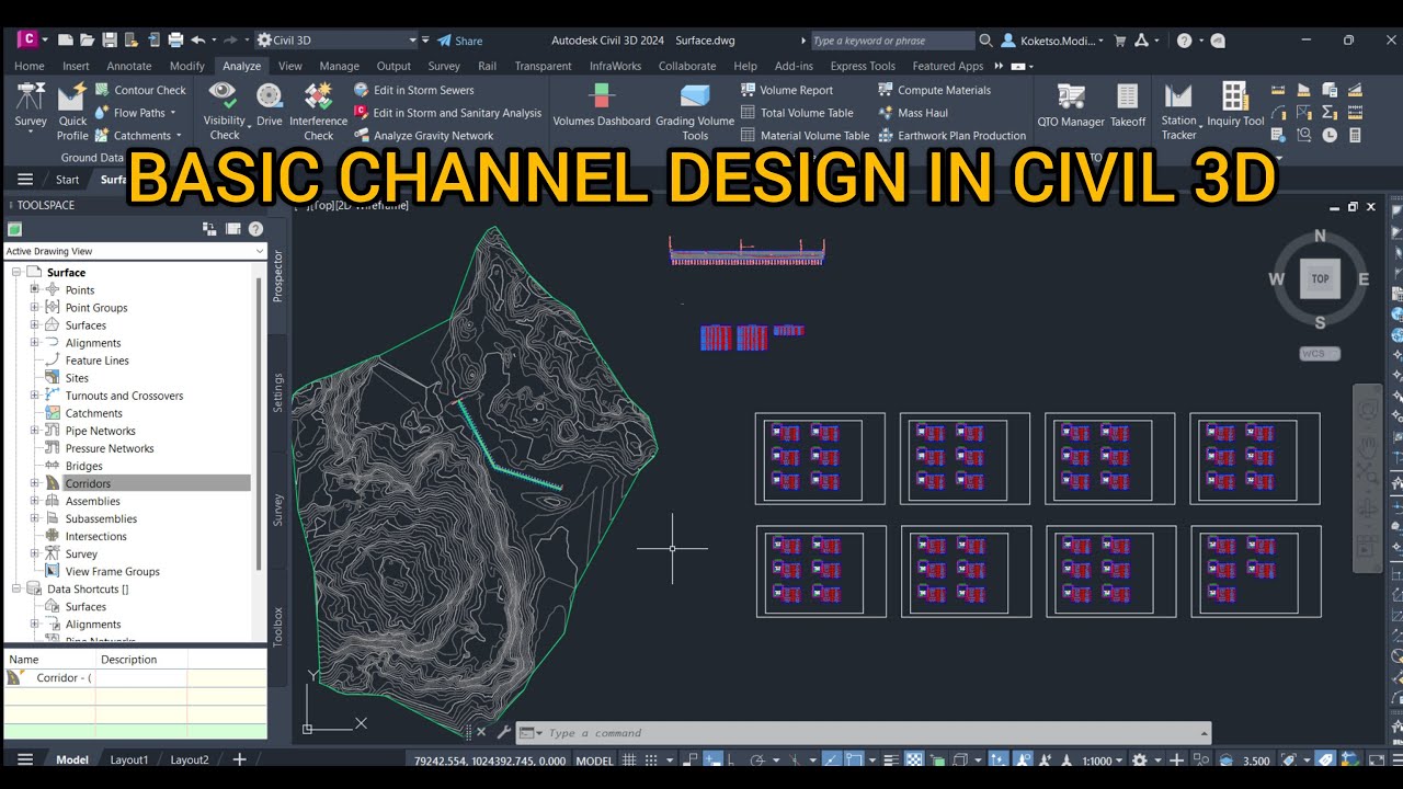 Channel Design in Civil 3D