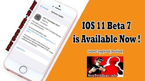 IOS 11 Beta 7 is Available for Update on Iphone