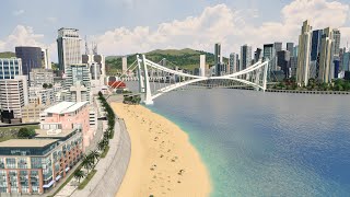 Waterfront Megablock, New Beach and Tram Plaza - Cities: Skylines - Asturis 31