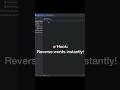 Reverse sentence in One Line ⚡️Python Trick #shorts #coding #pythontutorial #pythontricks #ai