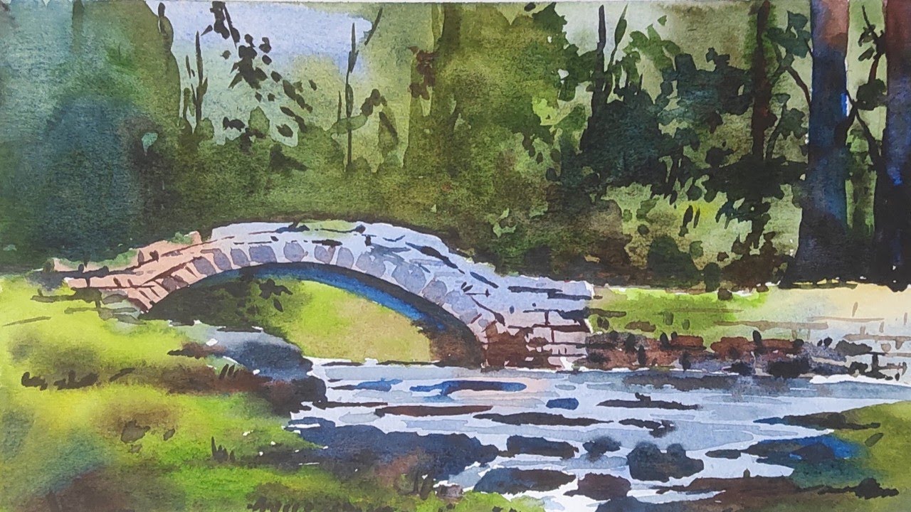 Watercolour Landscape Painting For Beginners Nature art Scenery