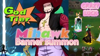 One Piece Dream Pointer - 50 crazy tickets - Limited Banner Mihawk (Mắt diều hâu) - God Tier!